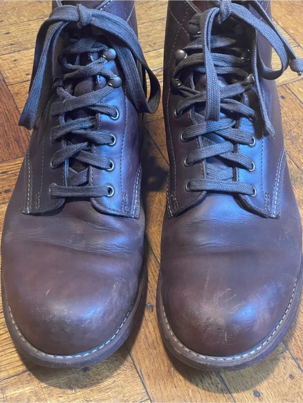 Wolverine 1000 Mile Boots Brown Leather Heritage Lace Up Mens 9.5 Rockford USA